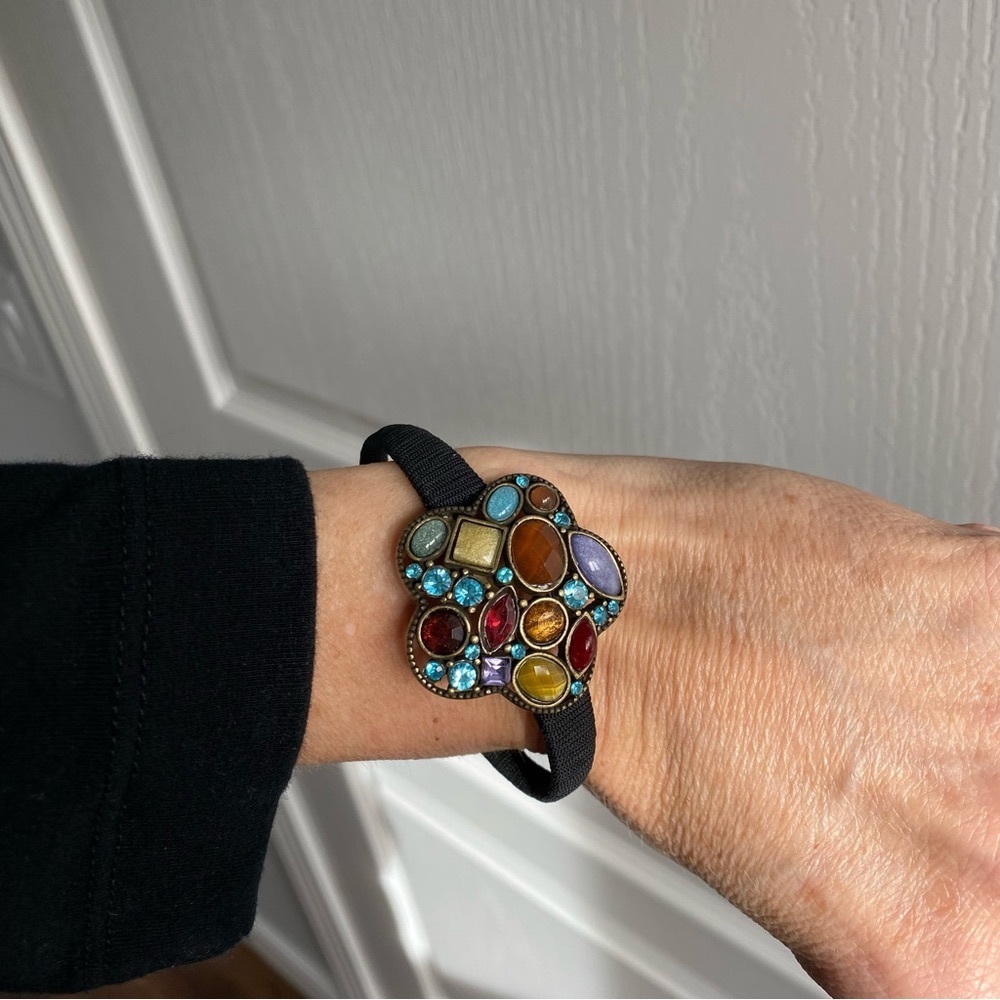 Multicolored Beads and Crystals Bracelet